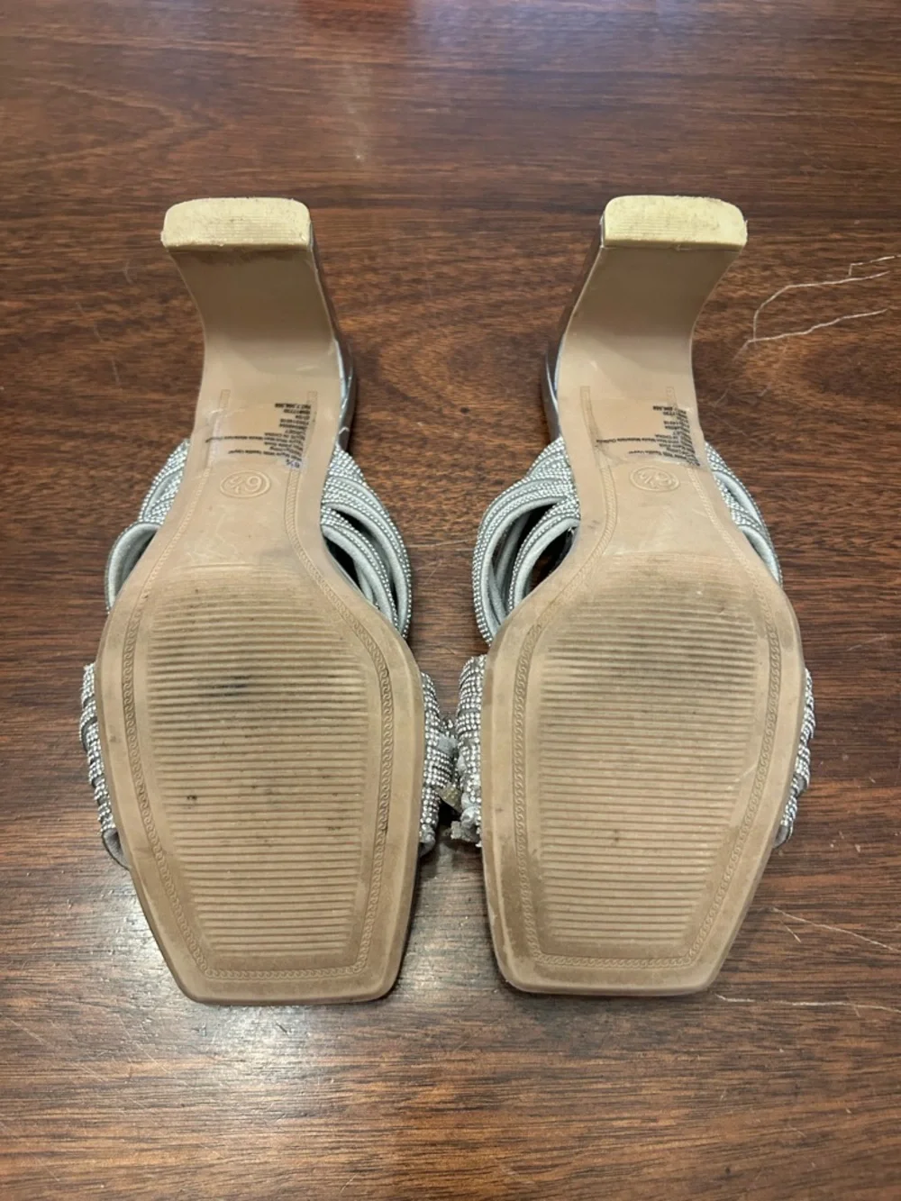 a new day Silver Braided Rhinestone Slide Mules - Picture 2 of 3